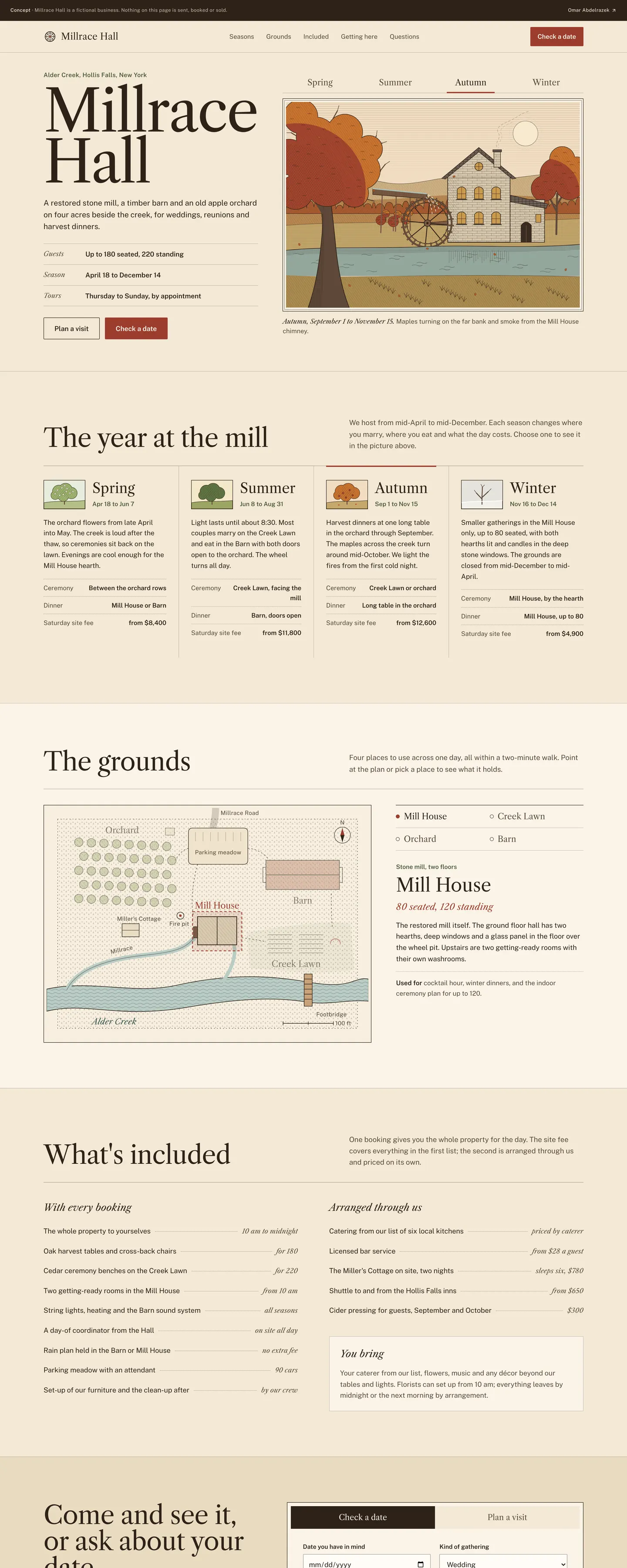 Millrace Hall homepage